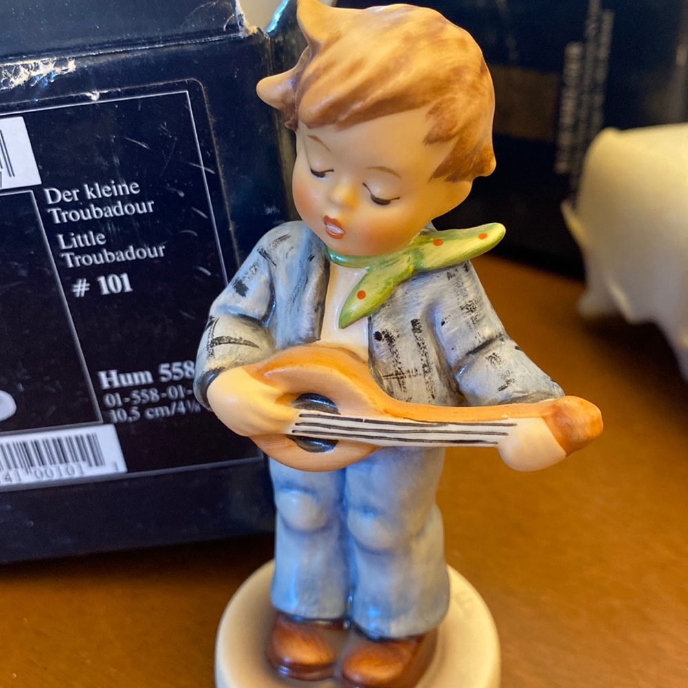 Hummel figure #101 “Little Troubadour”. Very cute.